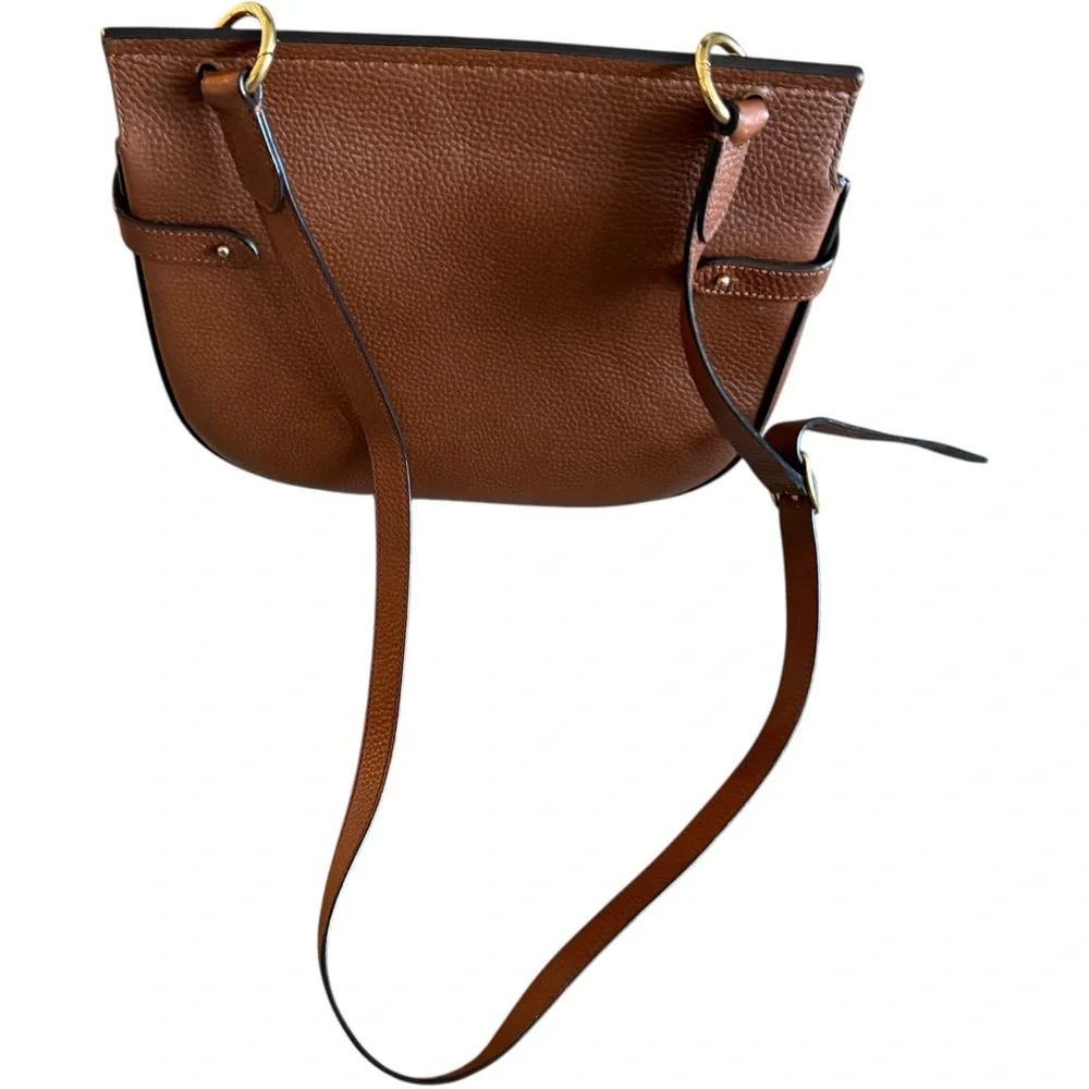 Mulberry Small Amberley Satchel Oak Brown Classic Grain Leather Crossbody - Picture 4 of 6